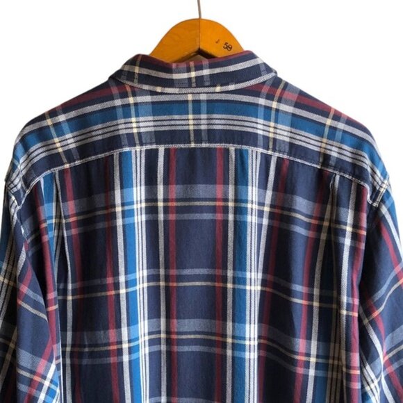 Eddie Bauer Men’s Long Sleeve Cotton Plaid Shirt XXL - Picture 9 of 13